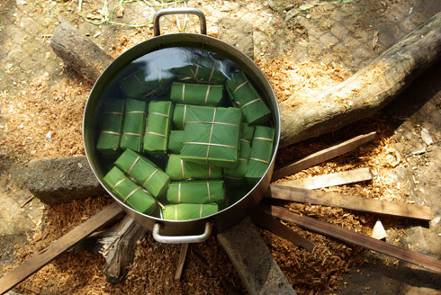 Cách nấu bánh chưng xanh